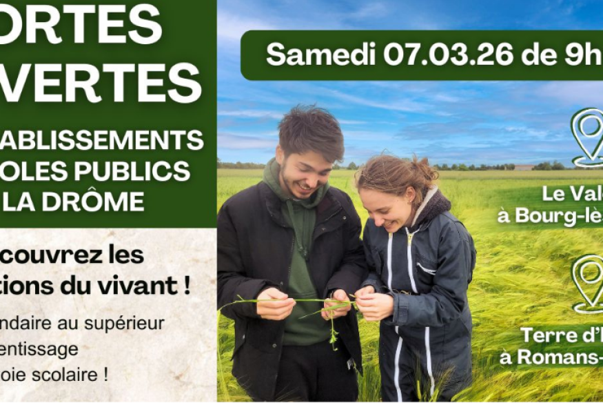 Les lycées agricoles publics de la Drôme ouvrent leurs portes !